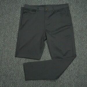 Barbell Apparel Pants Men 36x32 Gray 5 Pocket Stretch Trouser Athletic